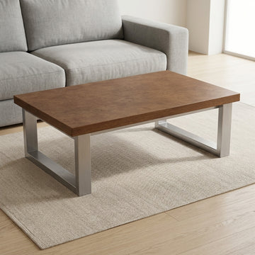 Weathered Copper Outdoor Coffee Table, 48 in